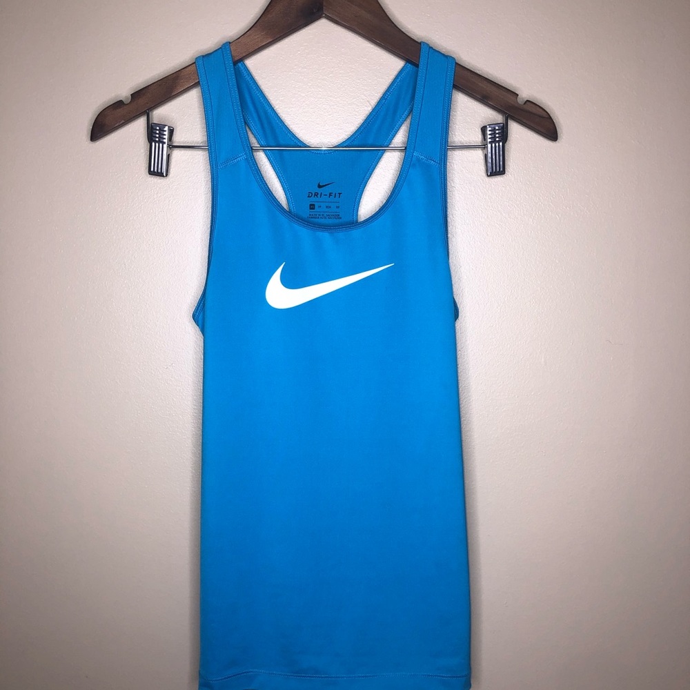 Blue Nike Dri Fit Racerback Tank
